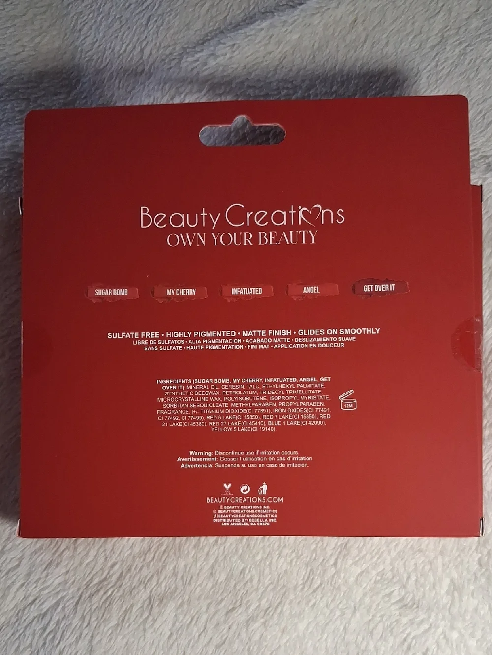 Beauty Creations Romance Five Matte Lipsticks - Red Shades NWT